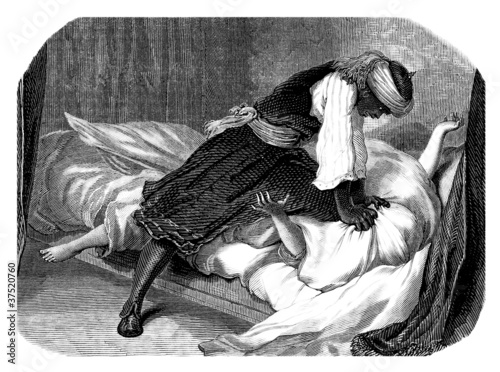 Illustration: Othello kills Desdemona Othello kills Desdemona