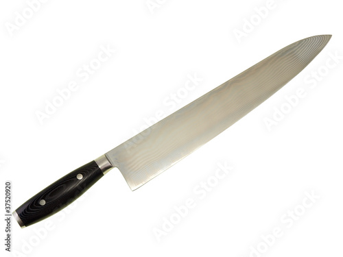 Photo: kitchen knife isolated on white background kitchen knife isolated on white background
