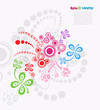 Background with abstract flowers.