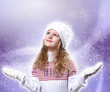Cuty little girl in winter wear