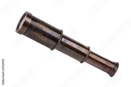 Photo: Antique folding telescope of copper Antique folding telescope of copper