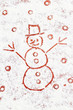 Happy winter - snowman and snowflakes (background)