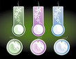 Vector: Set of color labels, on a dark background. Vector Set of color labels, on a dark background. Vector