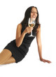 Beautiful female woman / model drinking wine