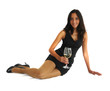 Beautiful female woman / model drinking wine