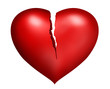 Illustration: Rotes Herz gebrochen Rotes Herz gebrochen