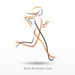 logo course à pied, logo sport