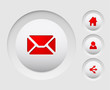 Set of simple vector web circle buttons