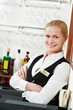 restaurant manager bartender woman at work place