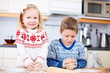 Kids baking cookies