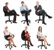 Sitting business people
