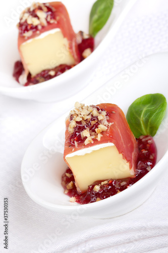 Photo: Appetizer with ham and cheese Appetizer with ham and cheese