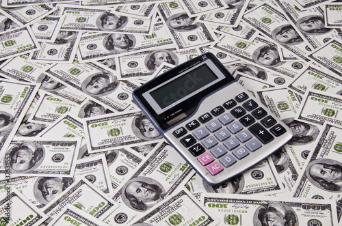 Photo: calculating money calculating money