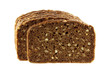 A closeup photo of Wholemeal Rye Bread isolated on white