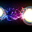 Equalizer wave and white banner