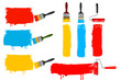 Set of colorful paint roller brushes. vector illustration. Set of colorful paint roller brushes. vector illustration.