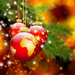 Weihnachten, Christbaumkugel, Weihnachtskugel, Erde, Welt, Stern