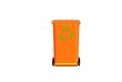 Orange Wertstofftonne Freisteller Symbol