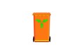 Orange Wertstofftonne Freisteller Symbol