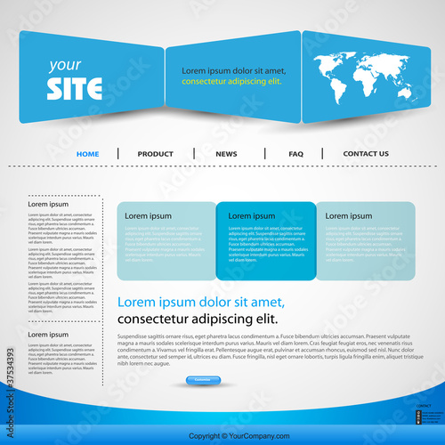 Vector: web design vector blue template, easy editable web design vector blue template, easy editable