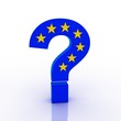 European union. White background, 3d render