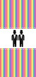 gay marriage in a rainbow background