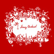 Christmas frame, sketch drawing for your design