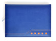 Dark blue leather notebook