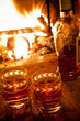 still life con bottiglia e bicchieri di Brandy still life con bottiglia e bicchieri di Brandy