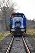 Lokomotive Eisenbahn Zug aus Gleisen