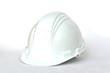 White hard hat on white background