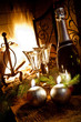 focolare con champagne