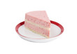 Piece of strawberry yoghurt cake