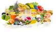 bodegón aislado de los alimentos