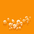 bubbles orange square