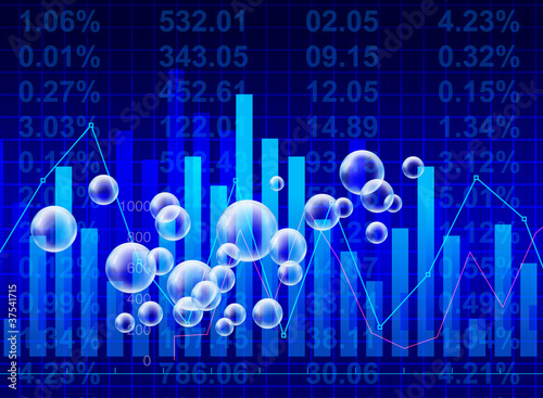 Illustration: bubbling stock market bubbling stock market