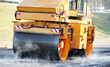 compactor roller at asphalting work