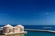 Adriatic Сoast of Hvar, Croatia with traditional styled huts