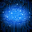 Ilustração vetorial : circuit board brain background circuit board brain background