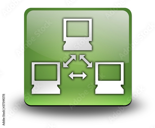 Illustration: Green 3D Effect Icon "Network" Green 3D Effect Icon "Network"