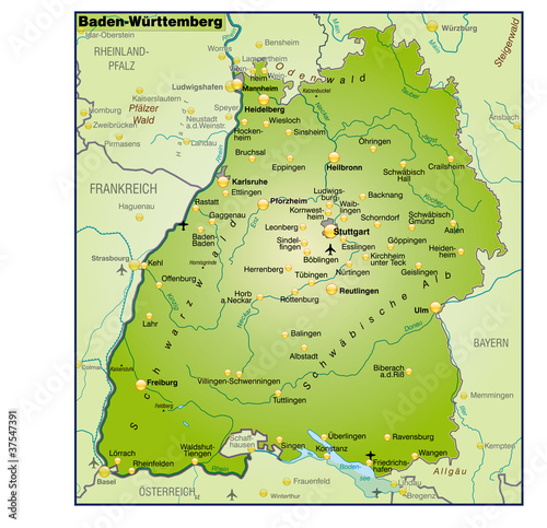 Vector: Baden-Württemberg_Umgebung_uebersicht Baden-Württemberg_Umgebung_uebersicht