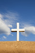 White Cross on Adobe Wall White Cross on Adobe Wall