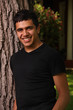 Young Man in Black Shirt Outdoor Portrait