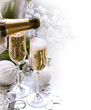 New Year Celebration. Two Champagne Glasses