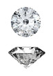 Round brilliant on white background