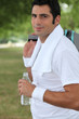 Man leaving the gym