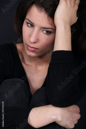 Photo: Woman in discomfort Woman in discomfort