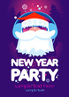 New Year Party design template with Santa and place for text