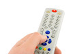 Hand with tv remote control