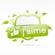 vecteur, j'aime l'écologie